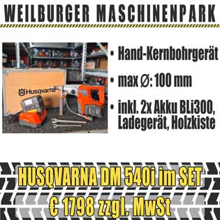 Husqvarna Handkernbohrgerät DM 540i im Set